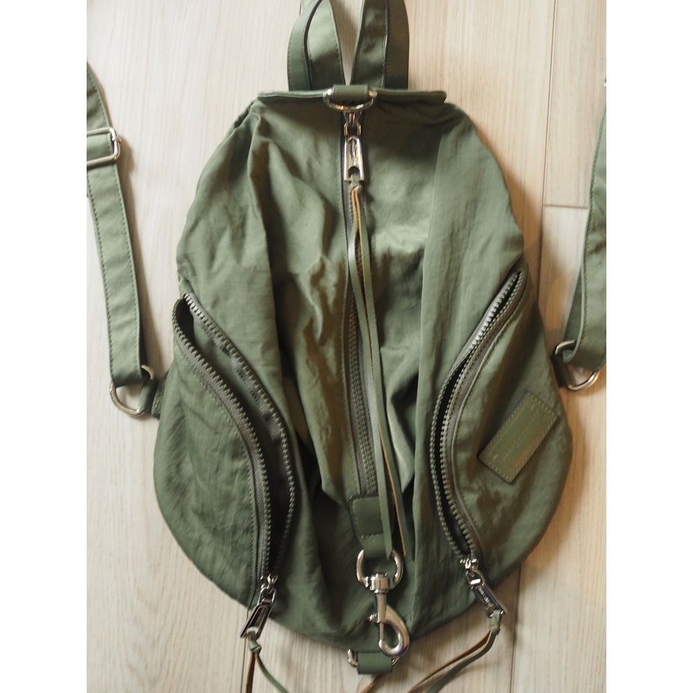 Rebecca Minkoff Julian Olive Green Nylon Backpack Gorpcore Medium Excellent - Picture 5 of 14